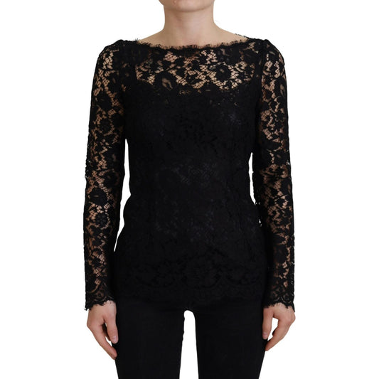 Elegant Floral Lace Long Sleeve Top