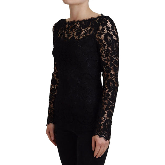 Elegant Floral Lace Long Sleeve Top