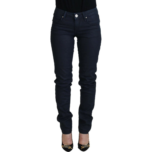 Chic Low Waist Skinny Jeans in Blue