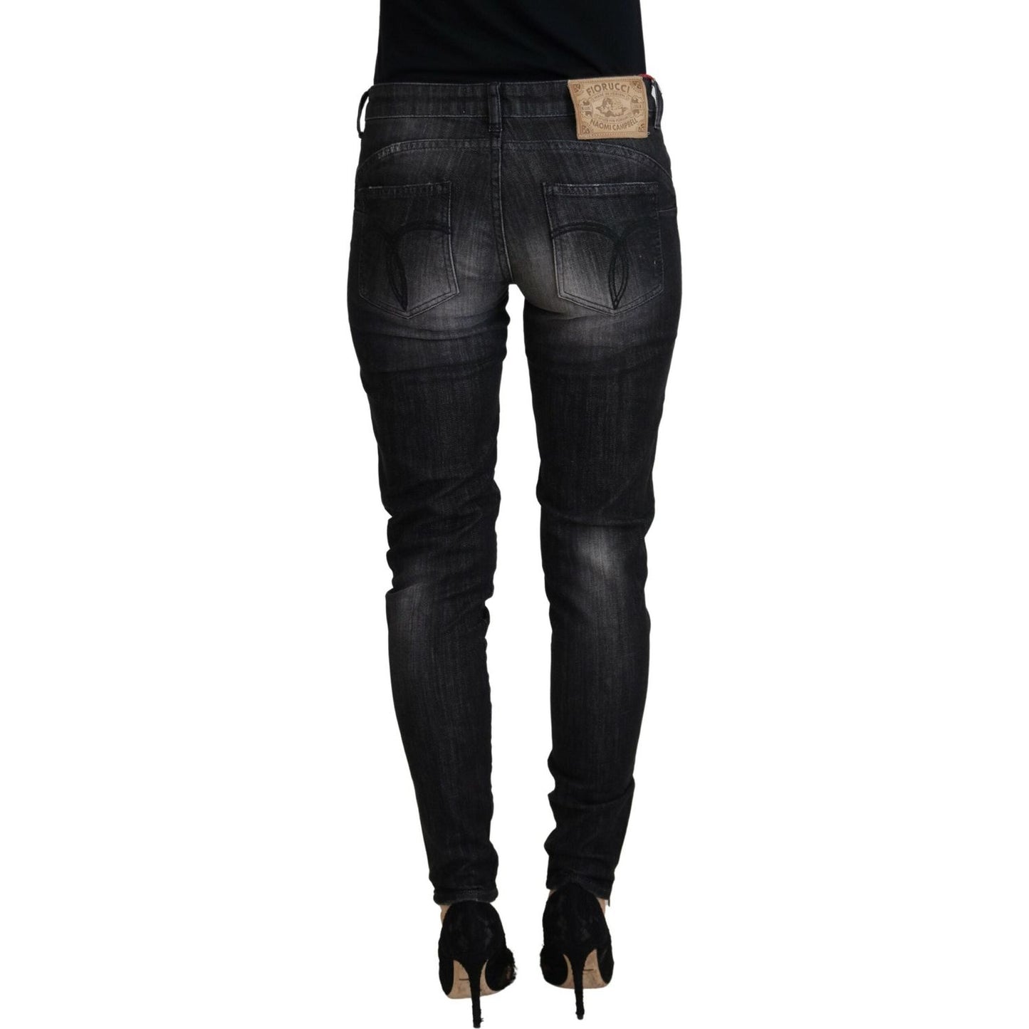 Chic Black Low Waist Skinny Jeans