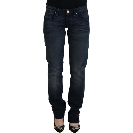 Chic Low Waist Denim Straight Fit Jeans