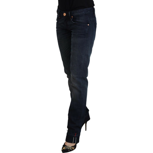 Chic Low Waist Denim Straight Fit Jeans