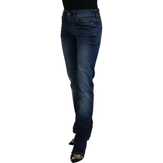 Chic Low Waist Denim Pants in Blue