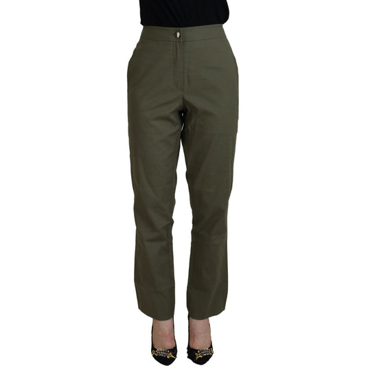 Elegant Tapered Green Pants - Chic Everyday Wear