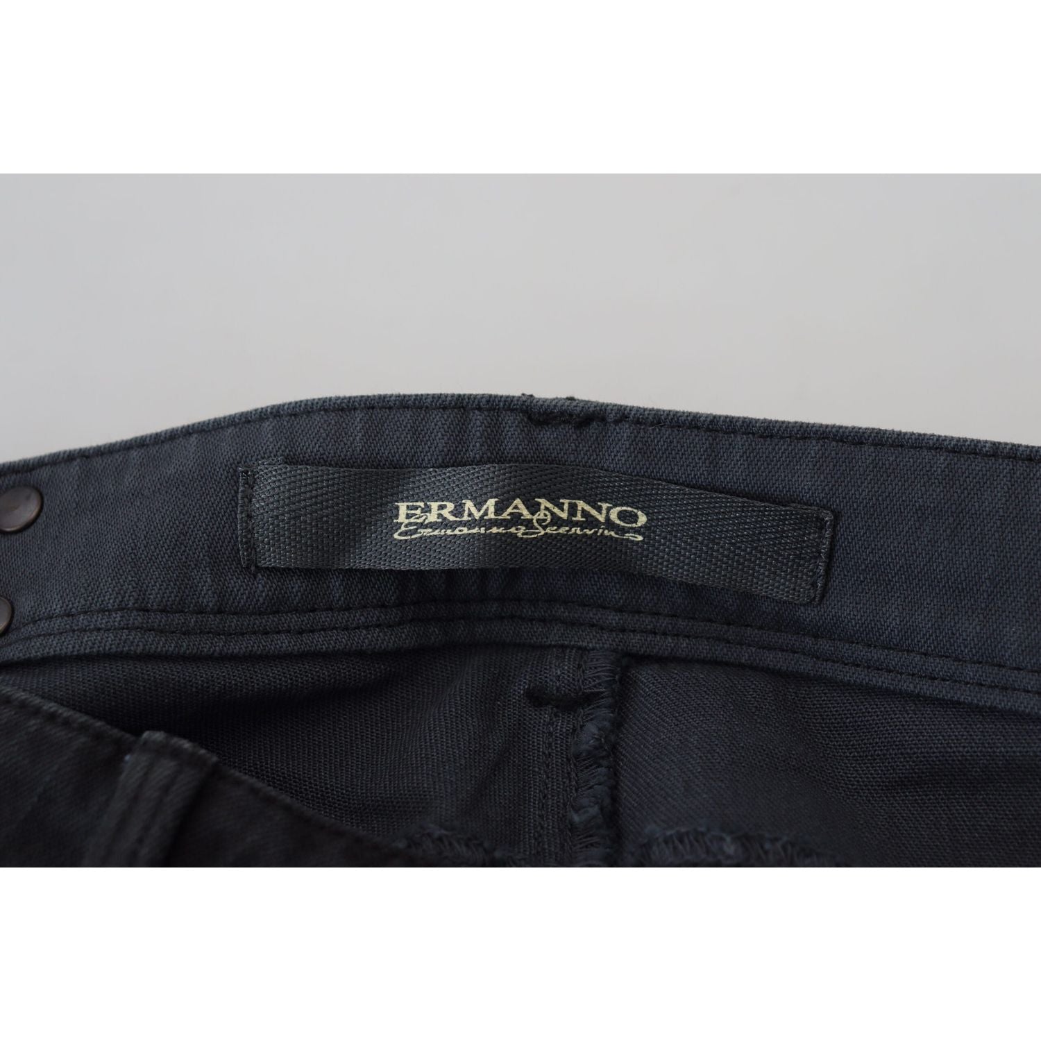 Ermanno Scervino Black Cotton Slim Fit Women Denim Jeans