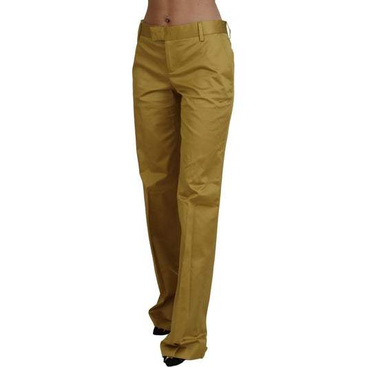 Elegant Gold Straight Fit Pants