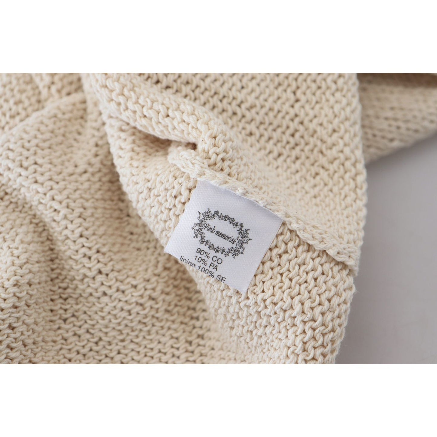 PINK MEMORIES Beige Cotton Blend Sleeveless Round Neck Tank Top PINK MEMORIES