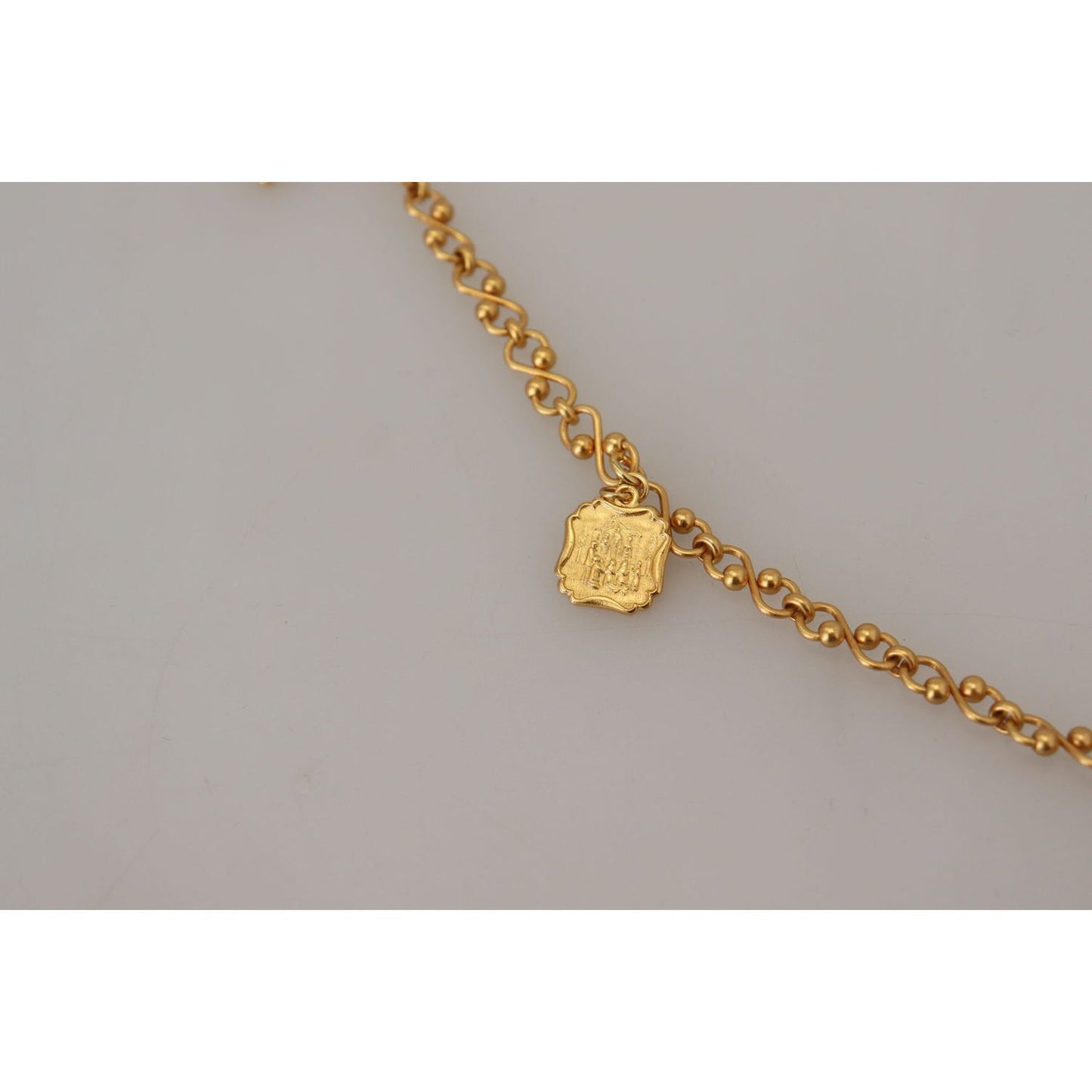 Gold Tone Cross Charm Necklace