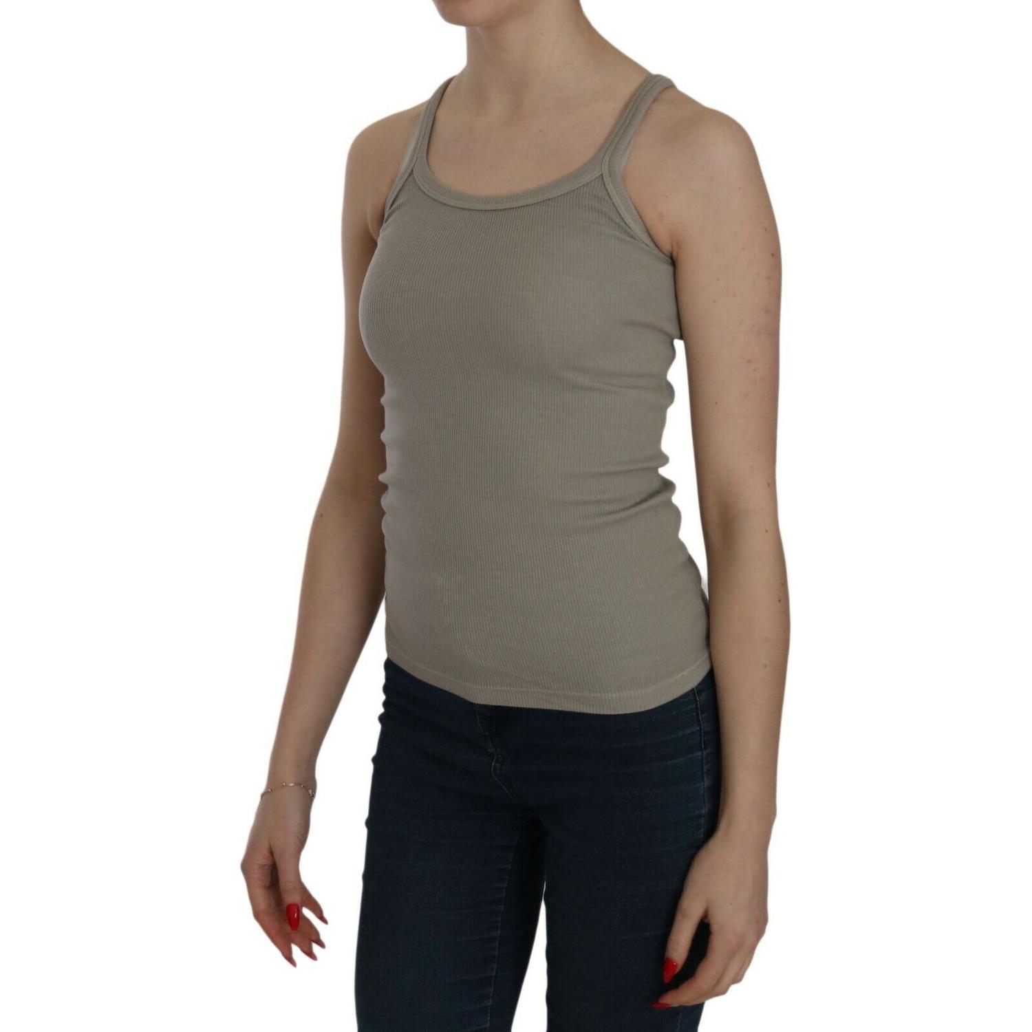 بلوزة أنيقة باللون البيج بأشرطة رفيعة من PINK MEMORIES