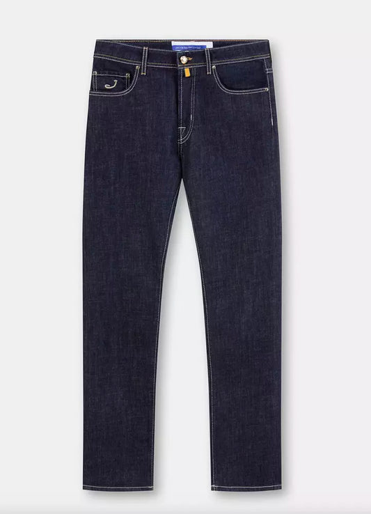 Jacob Cohen Blue Cotton Men Jeans with Straight Leg Cut