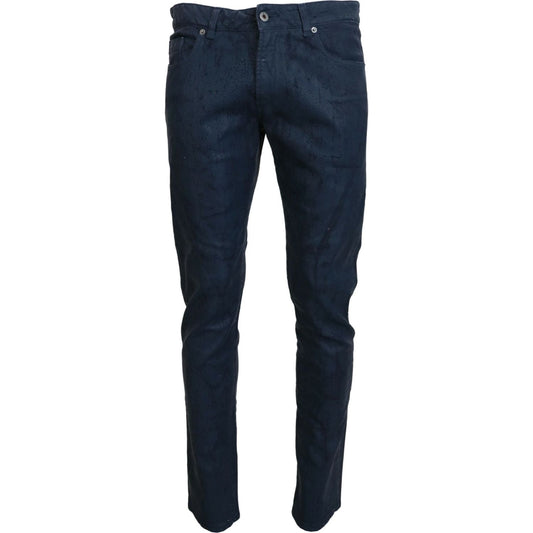 Chic Tapered Blue Denim Jeans