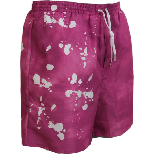 Pink Tie Dye Swim Shorts Boxer