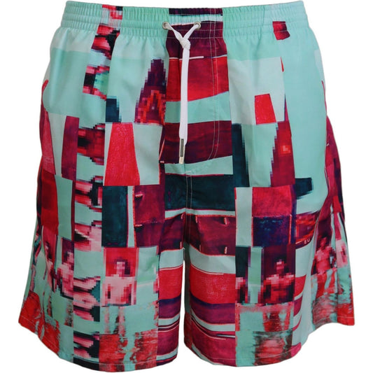 Multicolor Printed Swim Shorts Boxer