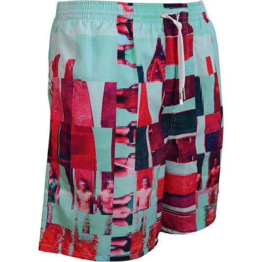 Multicolor Printed Swim Shorts Boxer