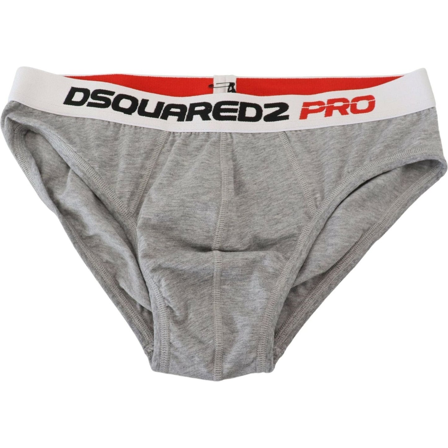 Dsquared² Elegant Gray Cotton Stretch Briefs Dsquared²