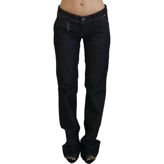 Chic Low Waist Straight Leg Designer Jeans