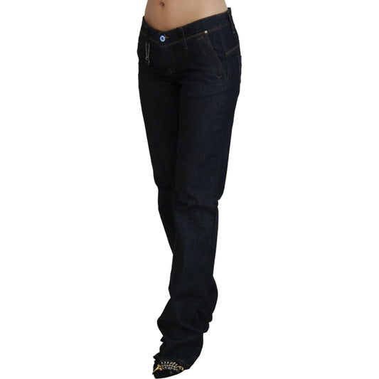 Chic Low Waist Straight Leg Designer Jeans