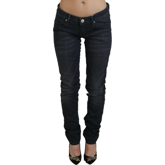 Sleek Black Washed Slim Fit Denim