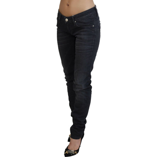 Sleek Black Washed Slim Fit Denim