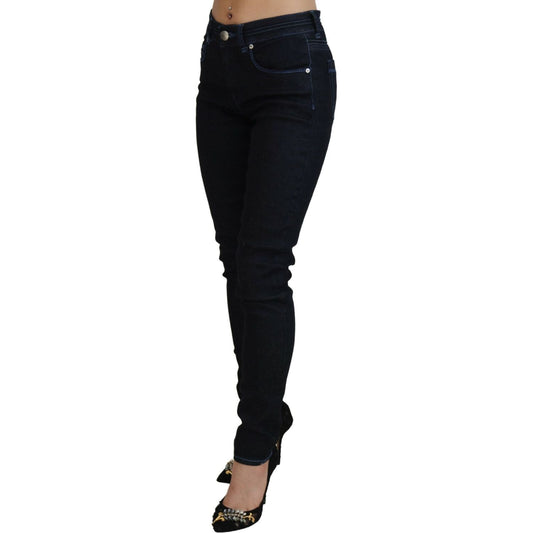 Chic Slim-Fit Cotton Denim in Dark Blue