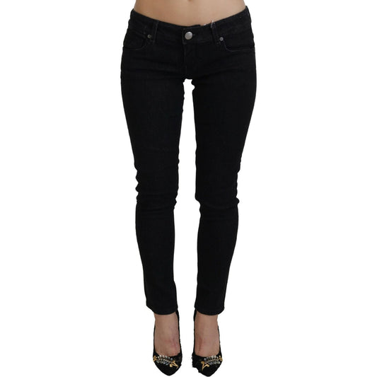 Sleek Cotton Slim Fit Denim In Black