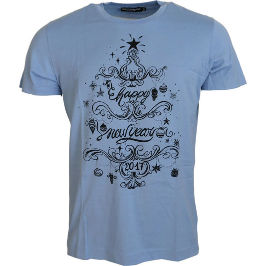 Elegant Light Blue Cotton Tee