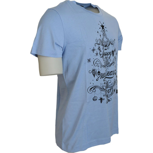 Elegant Light Blue Cotton Tee