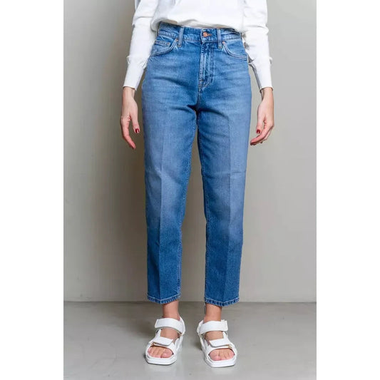 Elevated Blue High-Waist Denim for Women