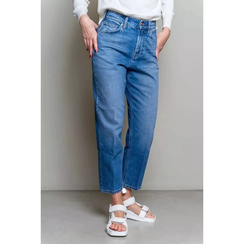 Elevated Blue High-Waist Denim for Women