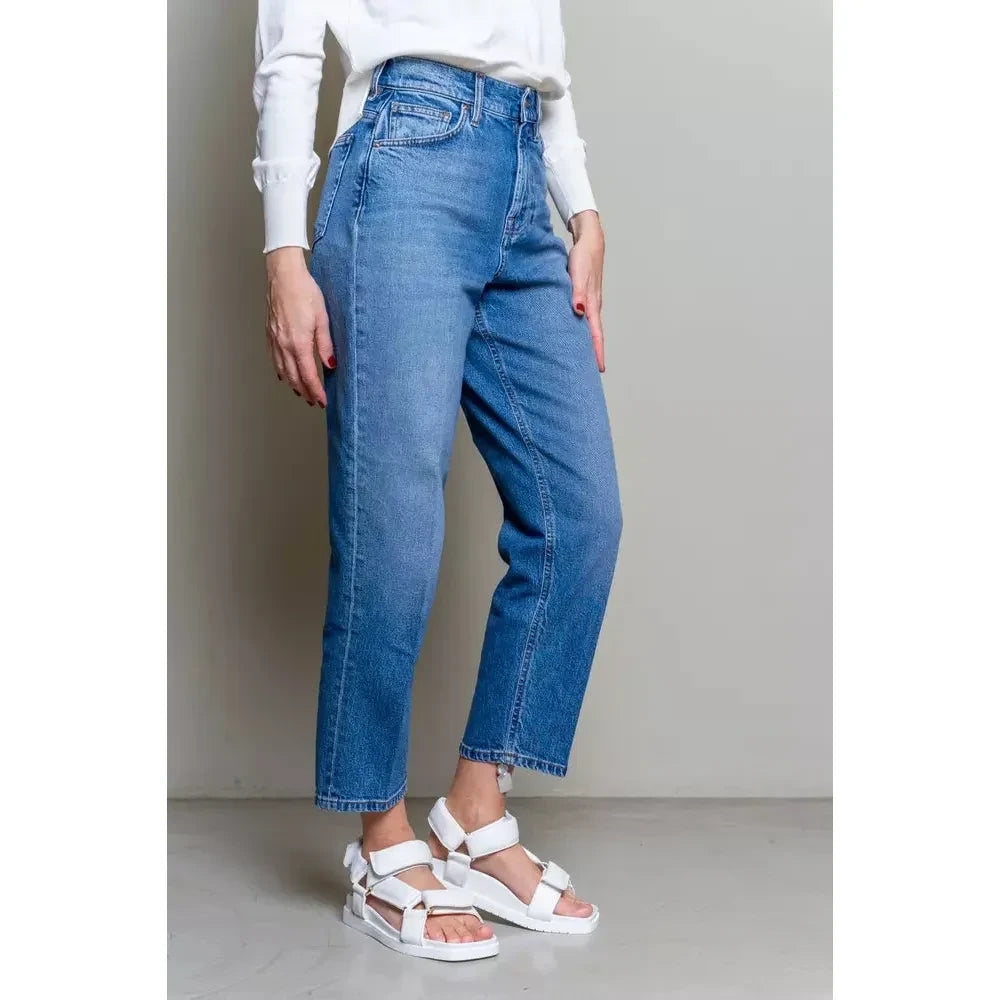 Elevated Blue High-Waist Denim for Women