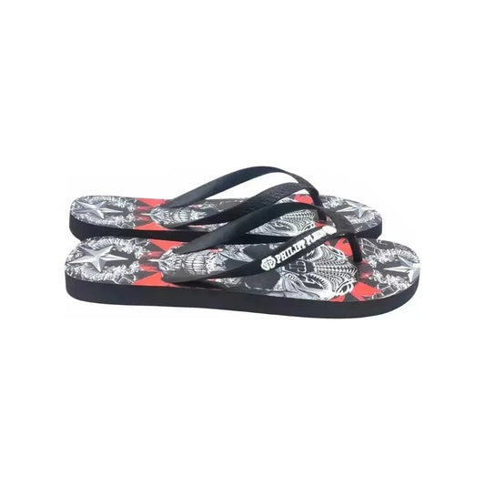 Multicolor Graphic Flip Flops for Women