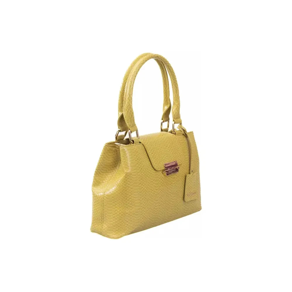 Elegant Yellow Double-Compartment Shoulder Bag