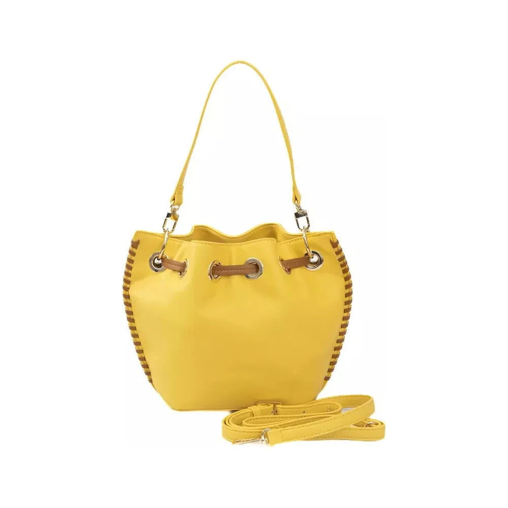 Baldinini Trend Golden Detail Yellow Shoulder Bag Baldinini Trend