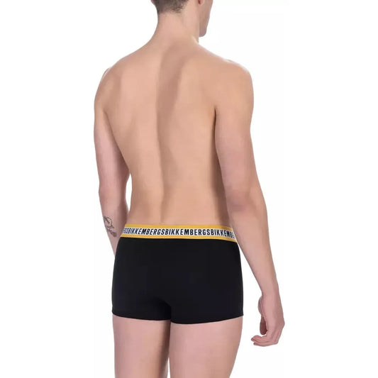 Sleek Bikkembergs Black Cotton Trunk Twin-Pack Bikkembergs