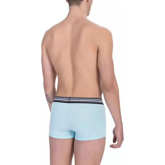 Bikkembergs Elegant Light Blue Cotton Trunks Duo Pack Bikkembergs