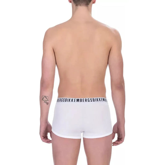 Bikkembergs Sleek White Trunk Bi-pack for Men Bikkembergs