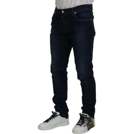 Sleek Skinny Jeans in Dark Blue