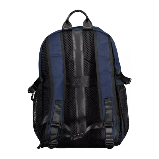 La Martina Elegant Blue Contrast Detail Backpack La Martina