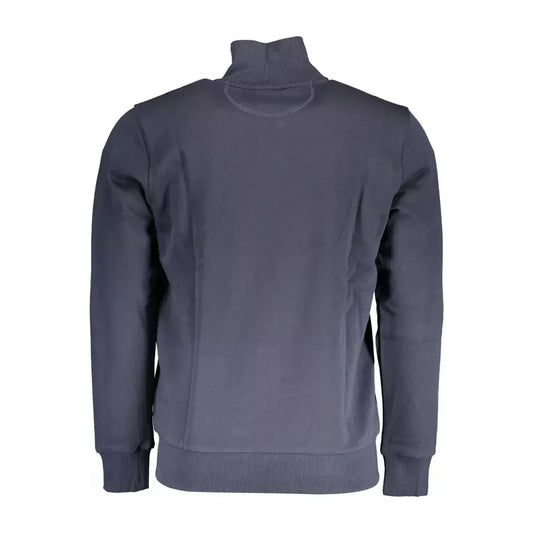 Elegant Long Sleeve Zip Sweatshirt in Blue La Martina