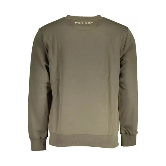 Elegant Crew Neck Sweatshirt with Contrast Detailing