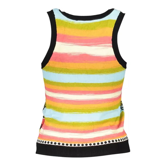 Chic Wide-Shoulder Tank with Contrasting Details Desigual