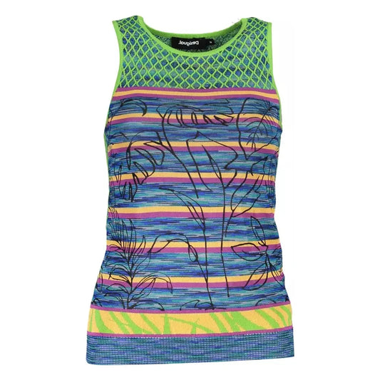 Chic Contrasting Green Tank Top Desigual