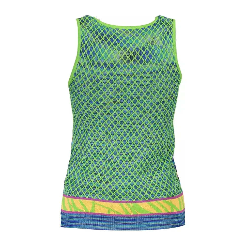 Chic Contrasting Green Tank Top