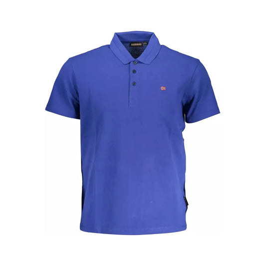 Elegant Short-Sleeved Blue Polo