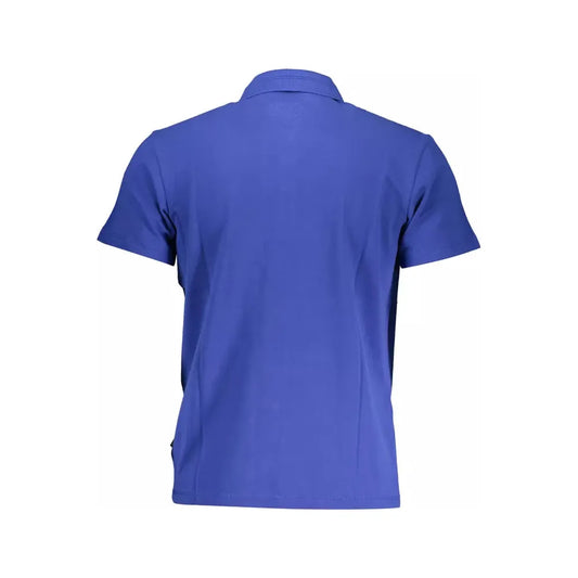 Elegant Short-Sleeved Blue Polo