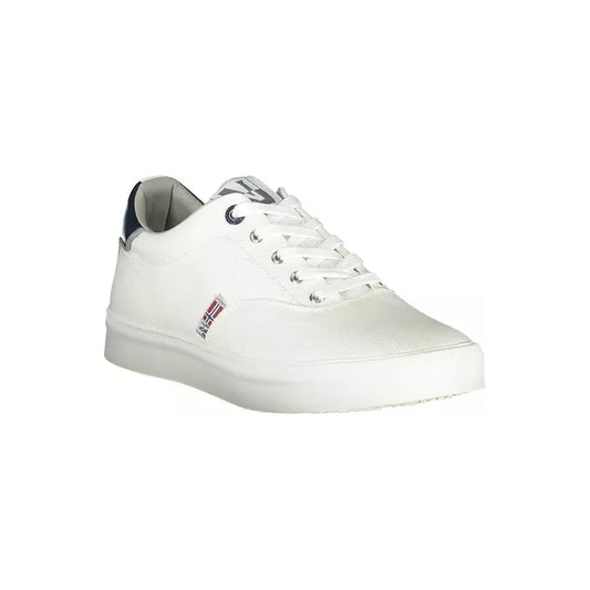 Sleek White Sneakers with Contrasting Accents