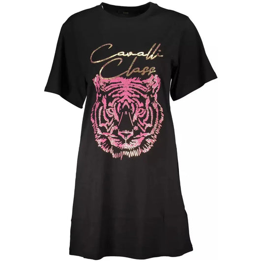 Elegant Round Neckline Printed Tee Cavalli Class