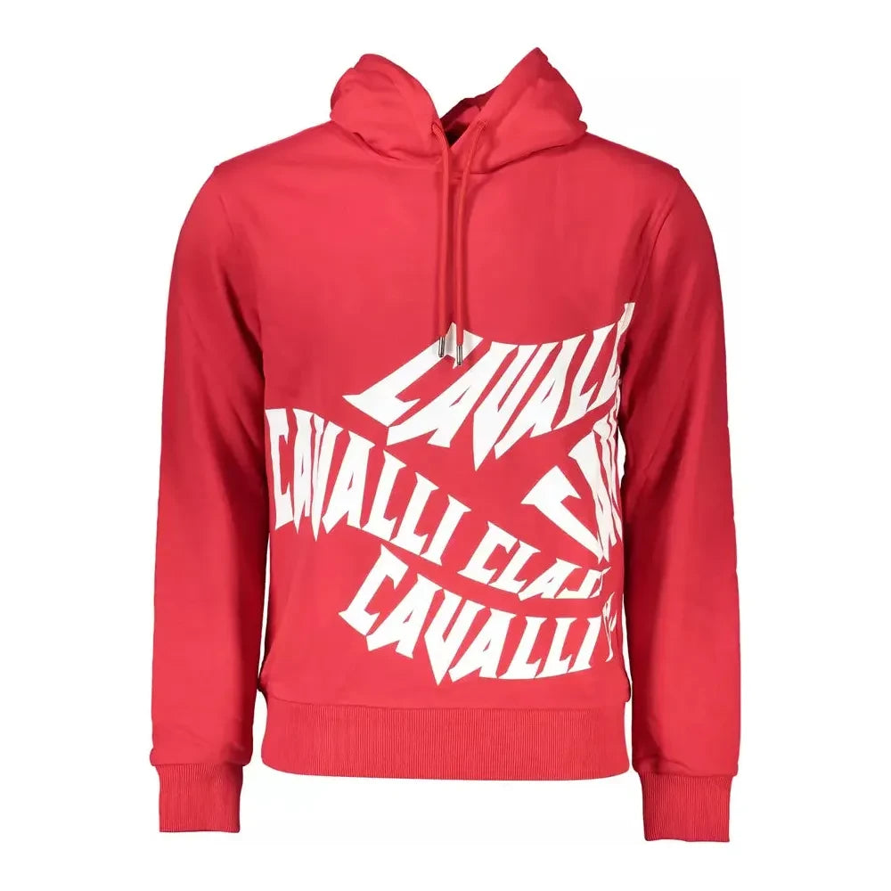 Elegant Pink Hooded Sweatshirt with Logo Print