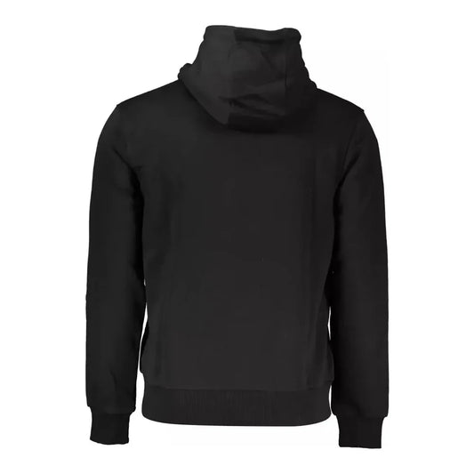 Elegant Hooded Sweatshirt in Classic Black Cavalli Class