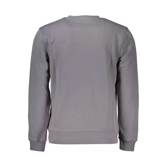 Cavalli Class Sophisticated Gray Round Neck Sweater Cavalli Class